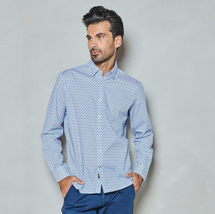 Men shirt triangle allover print | Serenity
