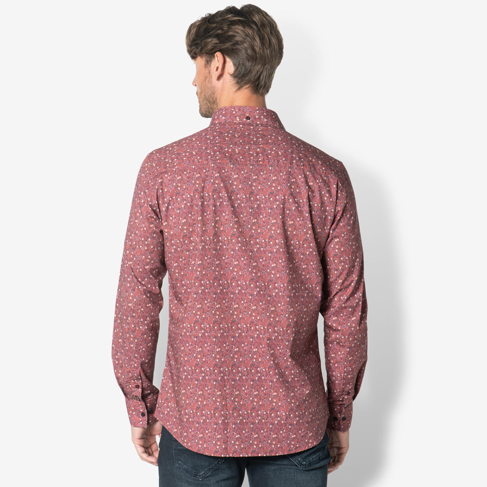 Men Shirt Small Art, Woven | Red Ochre