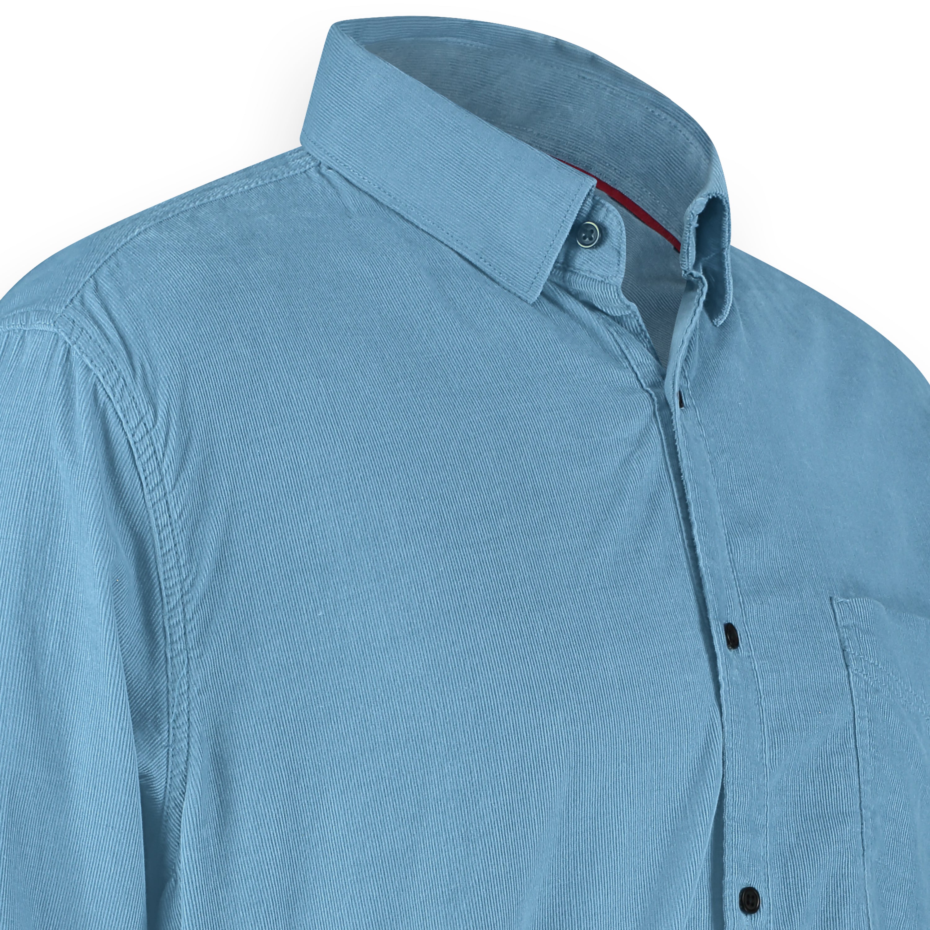 Men Shirt Corduroy Solid, Woven | Captains Blue