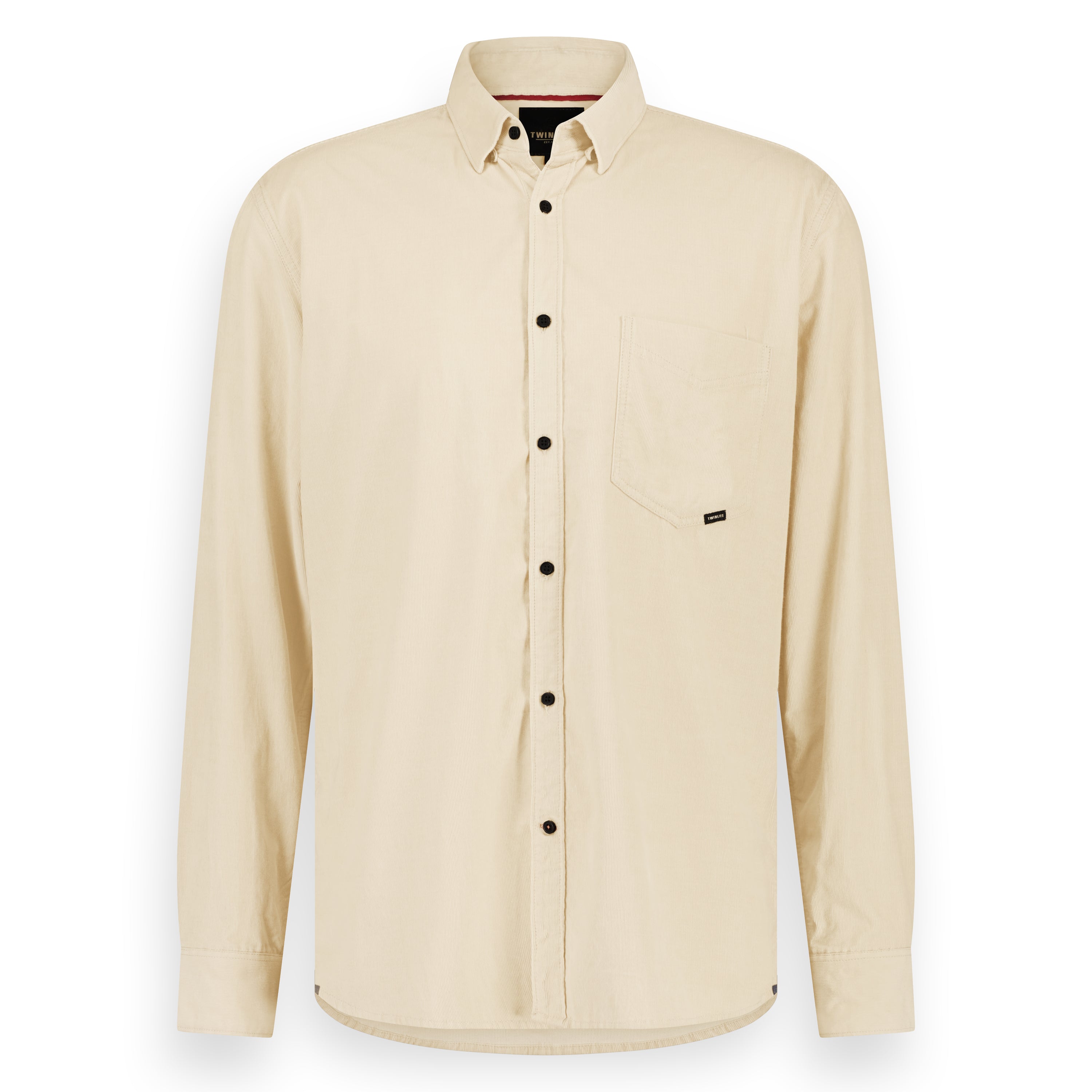 Men Shirt Corduroy Solid, Woven | Pale Khaki