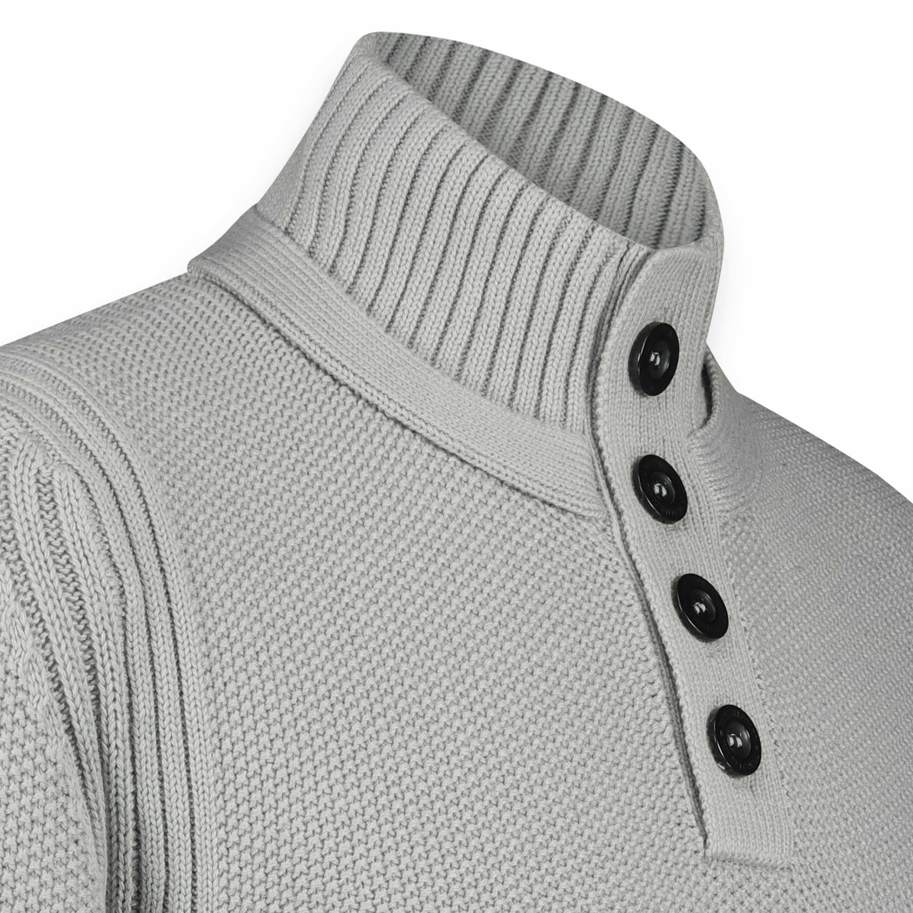 Men Pullover Half Button Knit | Harbor Mist