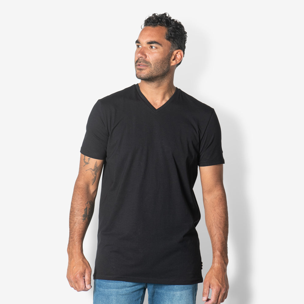 2 Pack V hals T-shirt | Black
