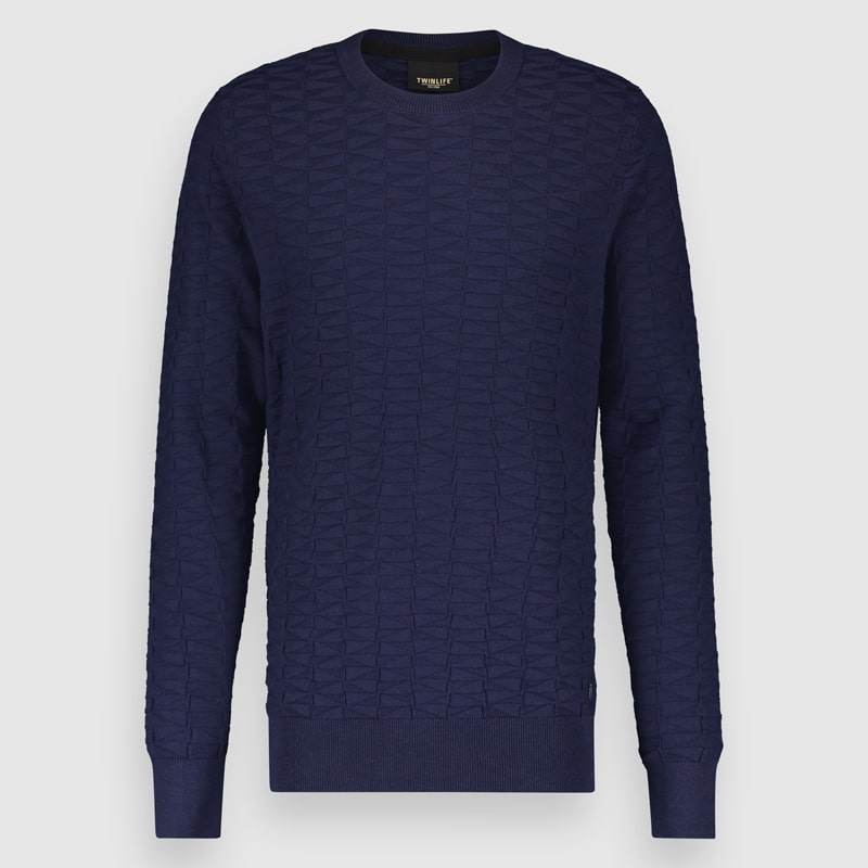 Structure Crew Sweat Maritime Blue Front