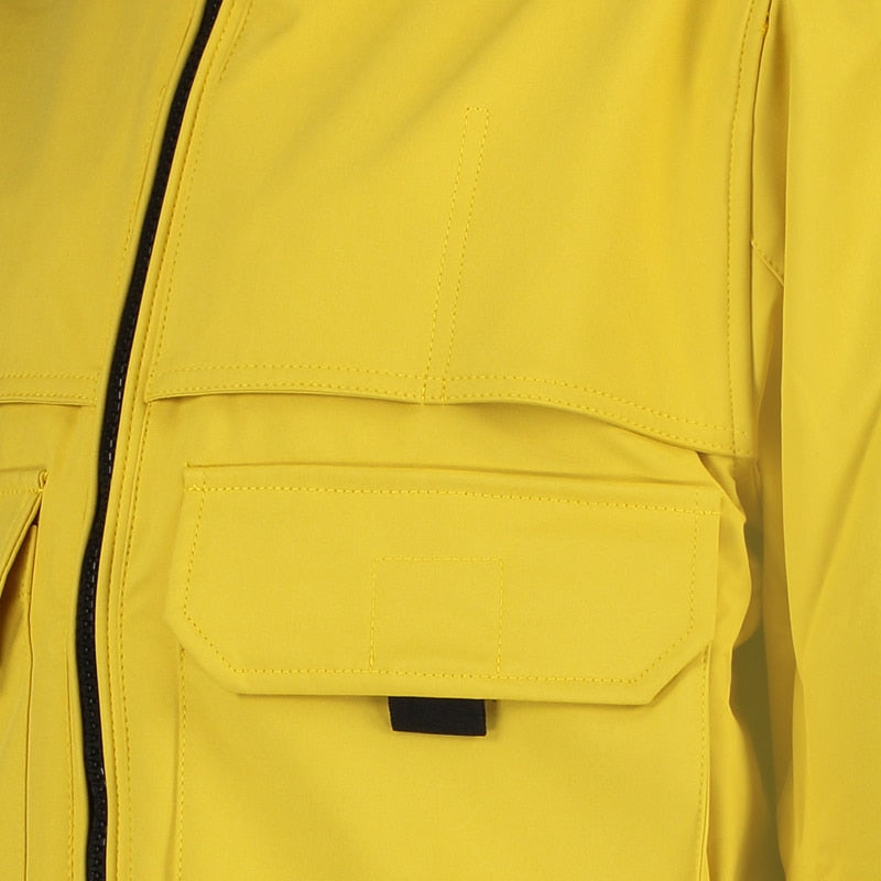 Hoody Jacket Spicy Mustard Color Pocket Detail