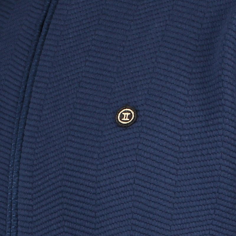 Sweat Full Zip Maritime Blue Badge Detail