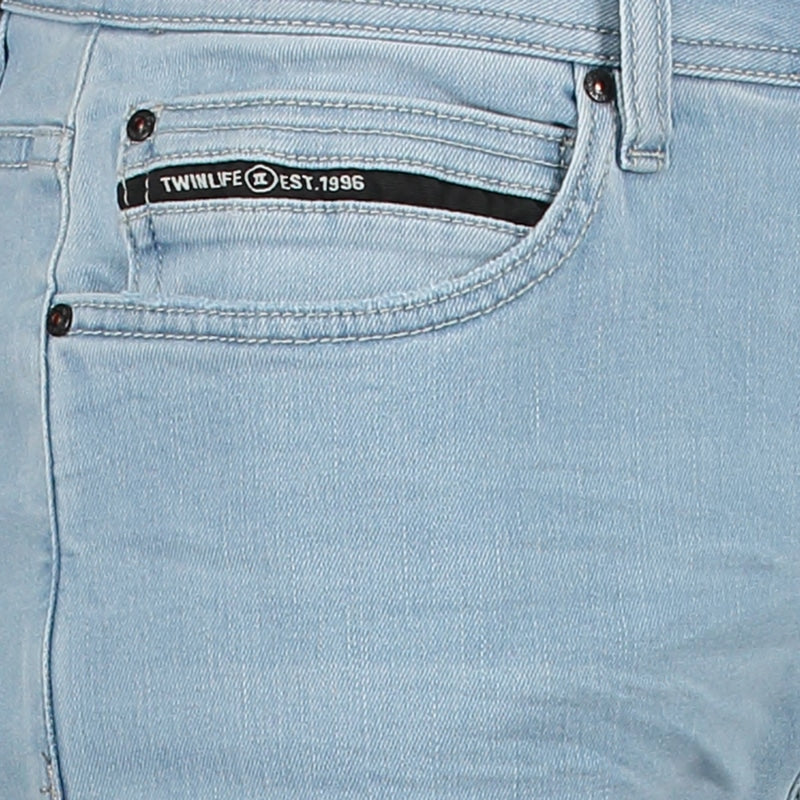 Lars Jeans Bleached Front Pocket Detail