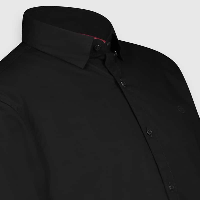 Shirt Basic Plus 1 and 2 Black Collar Detail