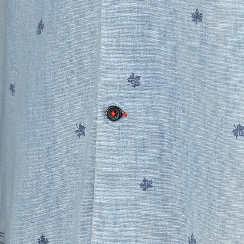 Shirt Chambray Aop Infinity Button Detail