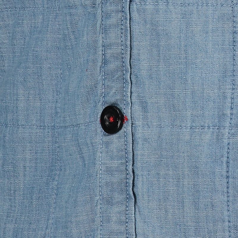 Shirt Chambray Padded Infinity Button Detail