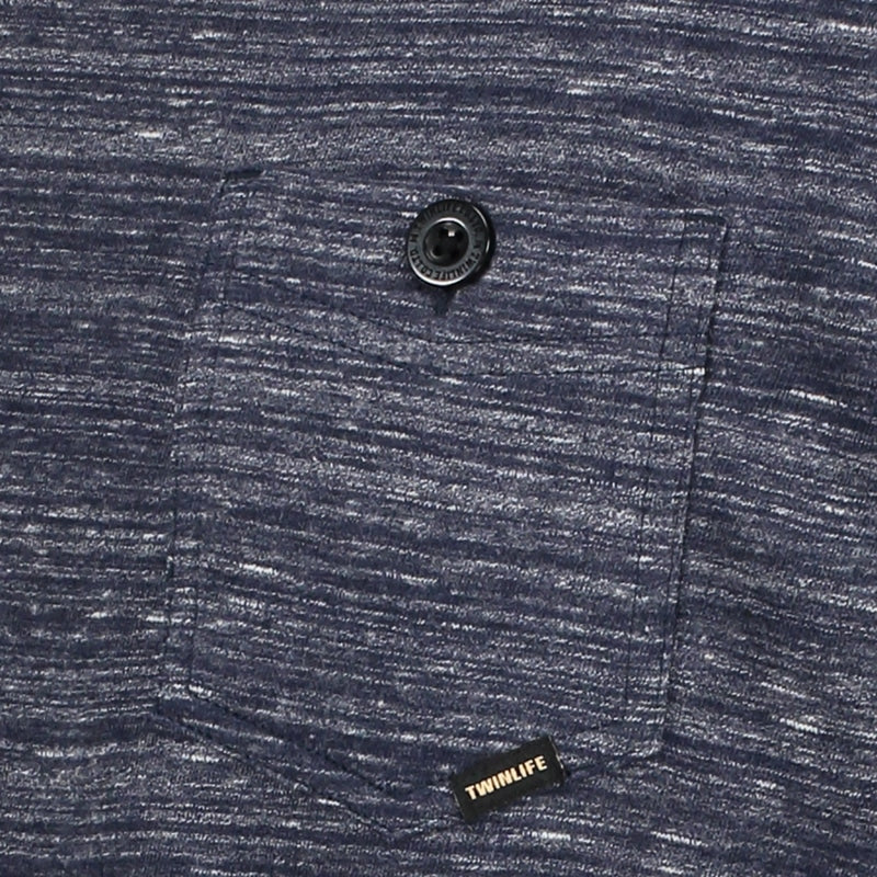Tee LS Injection Dress Blues Pocket Detail