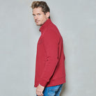 Men sweater full zip jacquard | Rhubarb