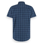 Men shirt plaid shortsleeve | Navy Peony