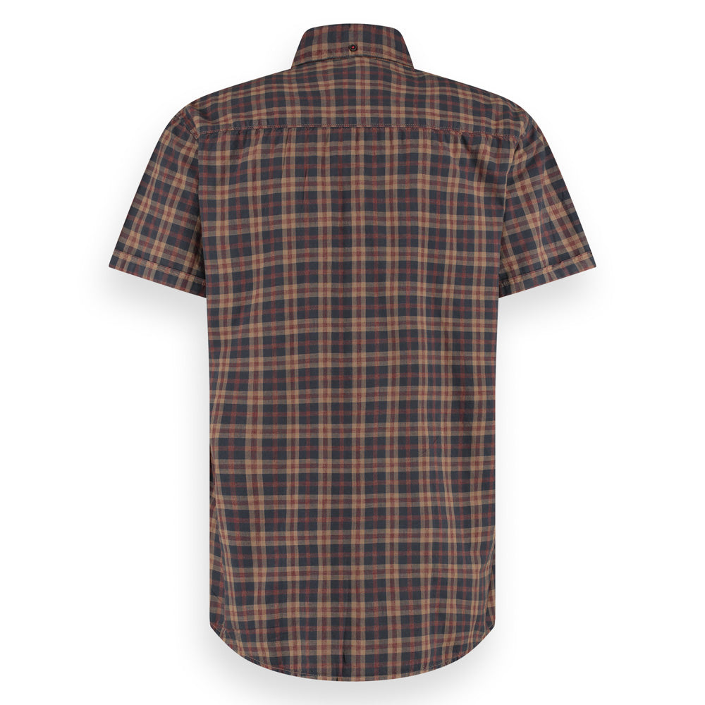 Men shirt plaid shortsleeve | Partridge