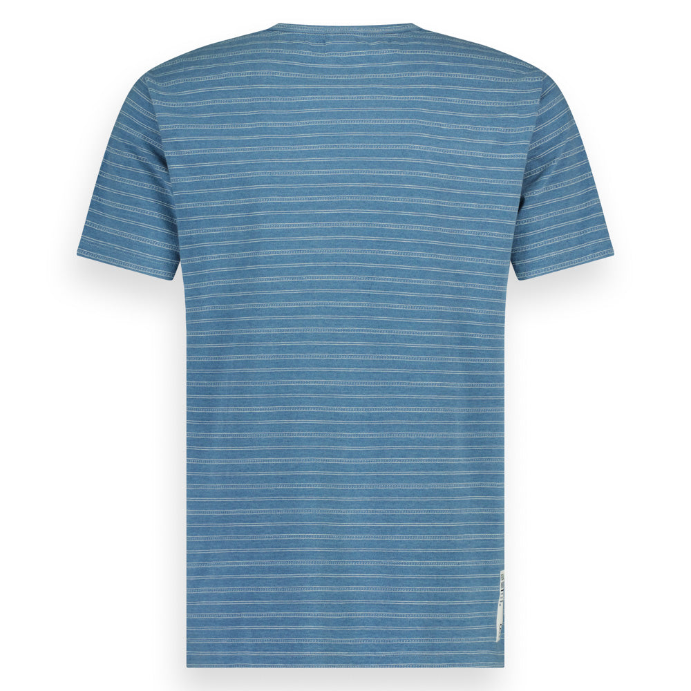 Men t.shirt indigo stripe | Bleached